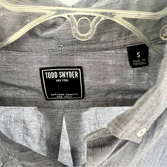 Todd Snyder SLIM FIT SUMMERWEIGHT FAVORITE SHIRT IN BLUE small - Picture 3 of 4